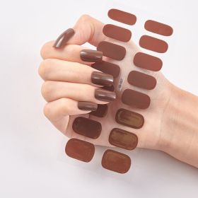 Pure Color 16 Nail Stickers (Option: CS007-1PC)